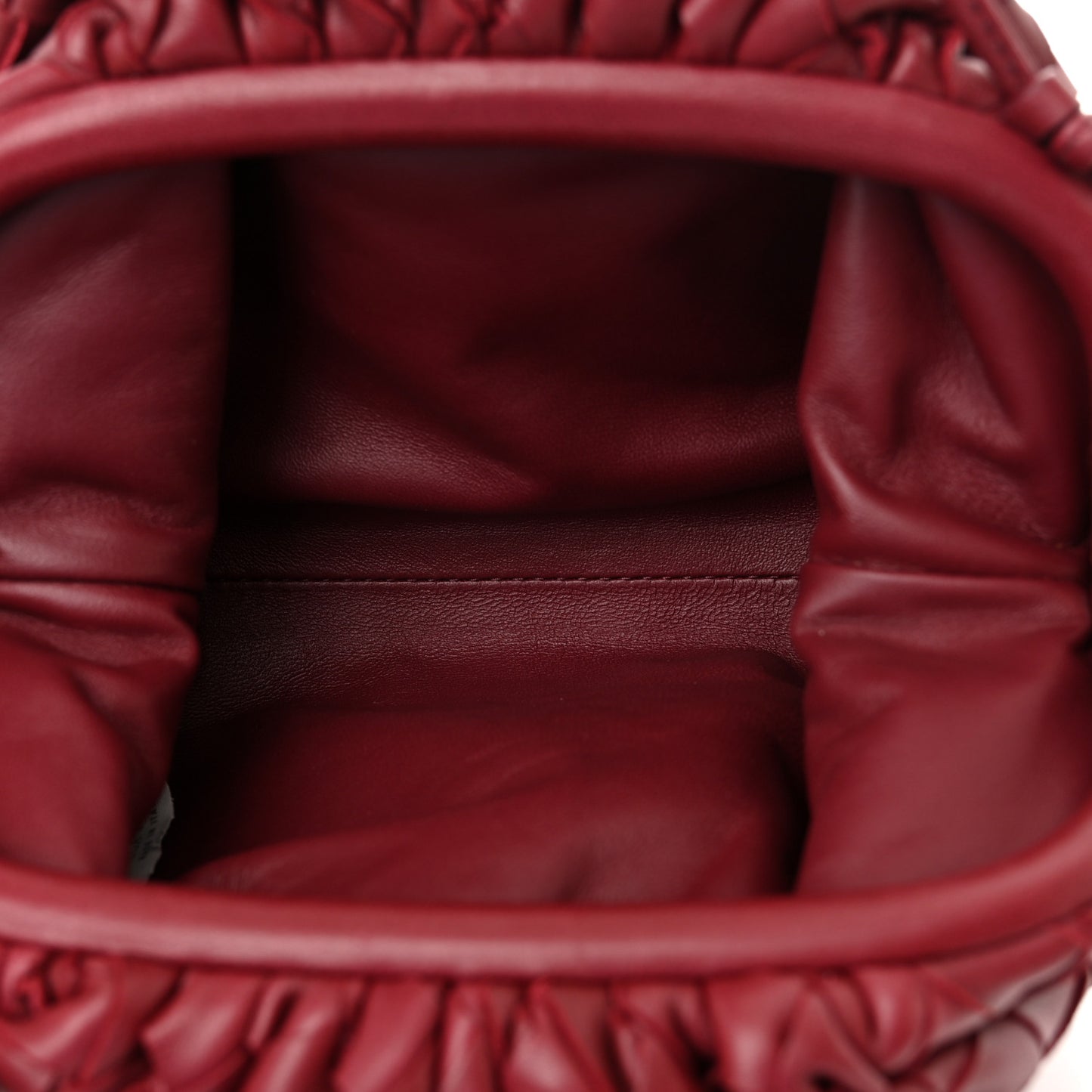 Nappa Intrecciato The Mini Pouch Bordeaux