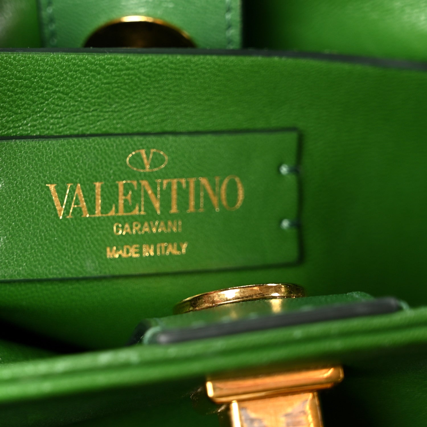 Valentino Garavani Nappa Small Roman Stud The Handle Bag Gea Green 7 of 11