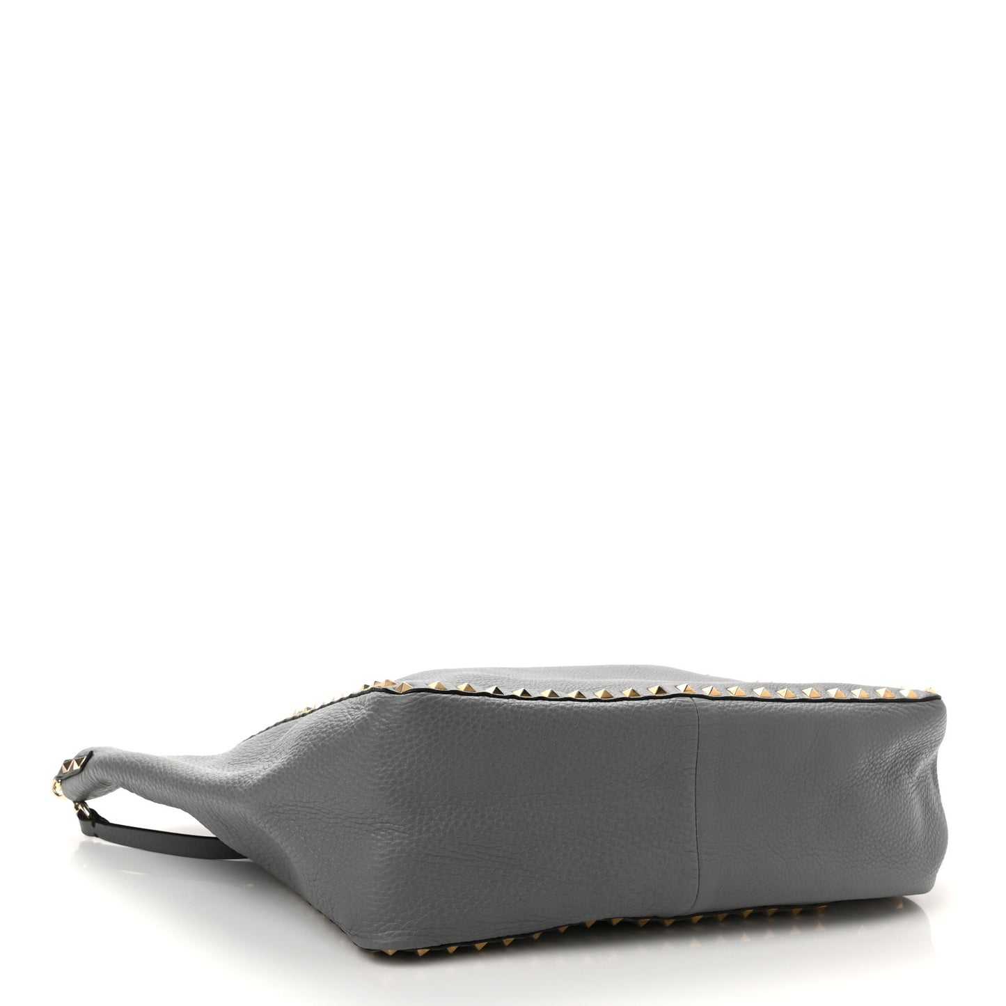 Grained Calfskin Medium Rockstud Reversible Tote Dark Rose Grey