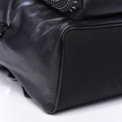 Saint Laurent Calfskin Bandana Stud City Backpack Black 9 of 13