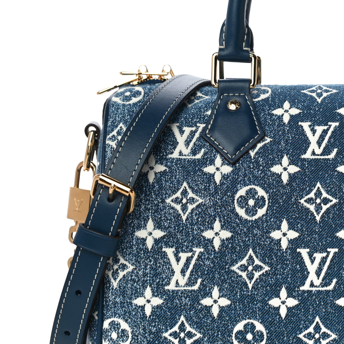 Monogram Jacquard Denim Speedy Bandouliere 25 Bleu
