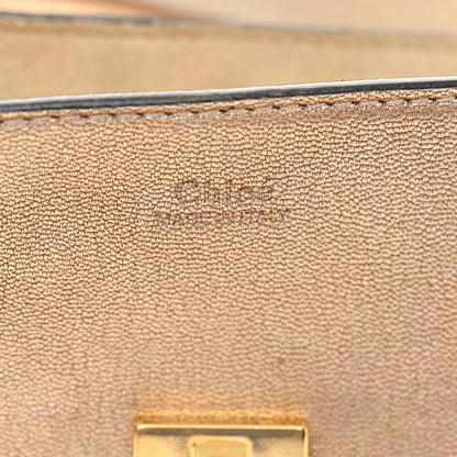 Chloe Metallic Goatskin Mini Drew Shoulder Bag Pale Gold 6 of 12