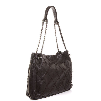 Chanel Calfskin Expandable Tote Dark Brown 3 of 7