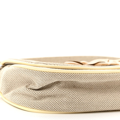 Chanel Canvas Camellia No. 5 Flap Beige Grey 9 of 13