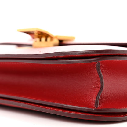Celine Box Calfskin Medium Classic Box Flap Bag Red 10 of 12