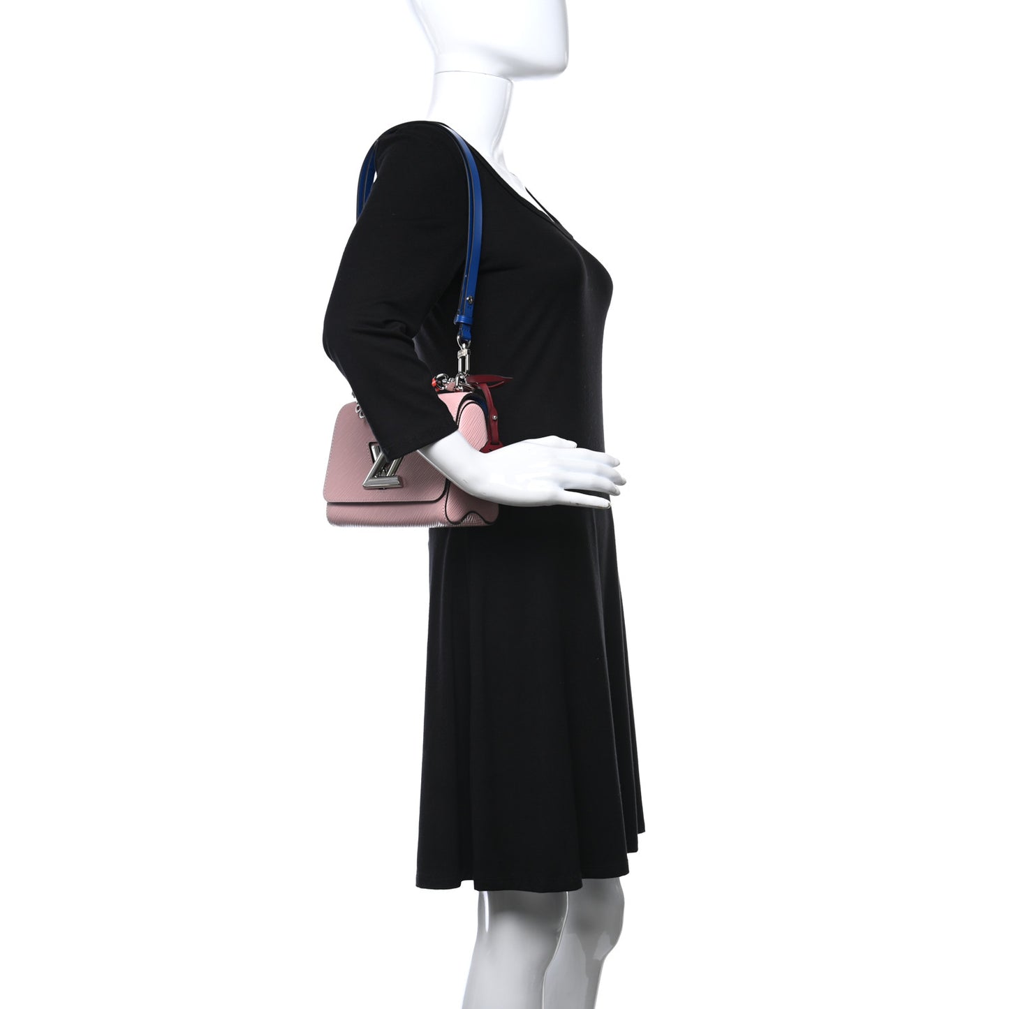 Epi Twist Braided Strap Shoulder Bag PM Rose Ballerine