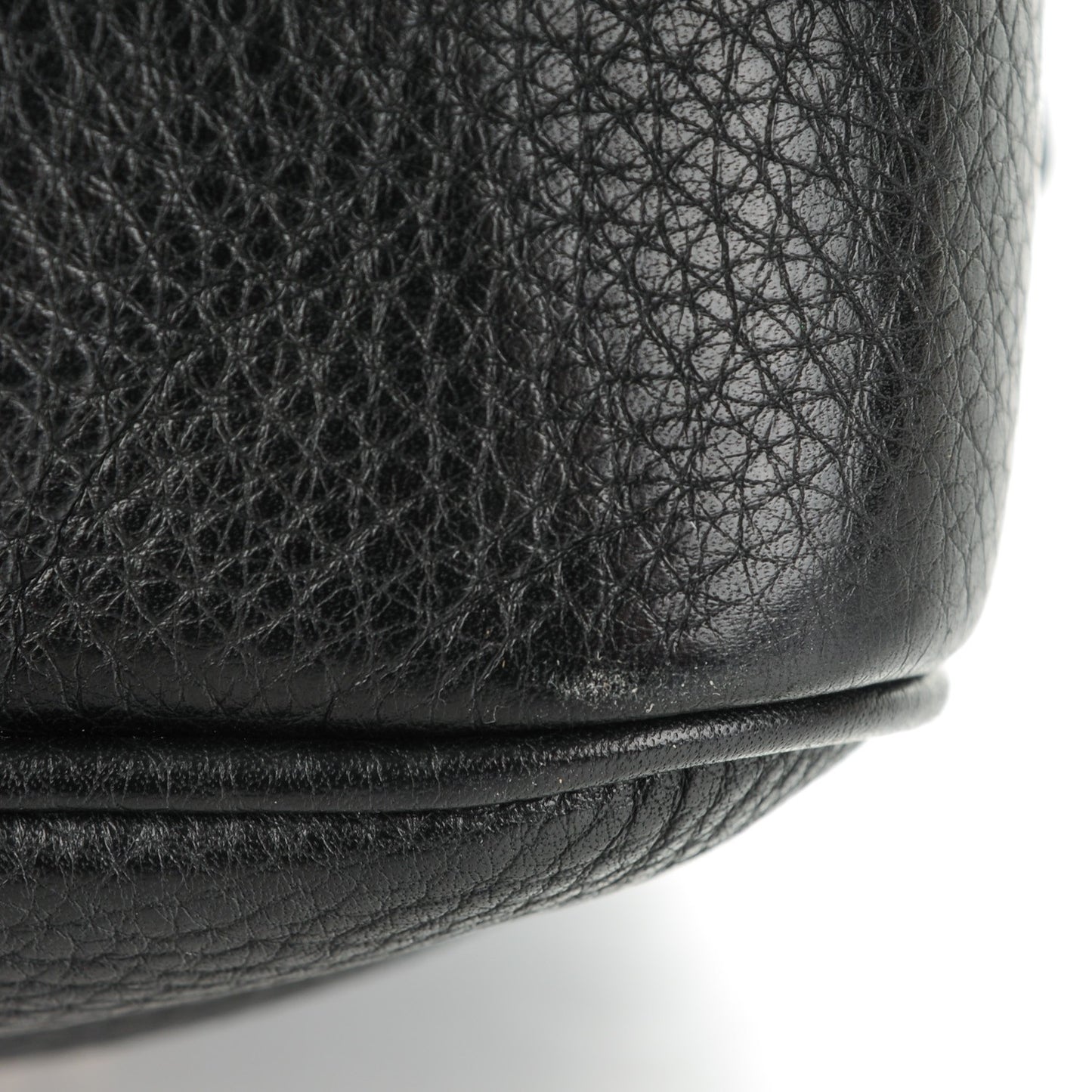 Pebbled Calfskin Small Soho Bowler Black