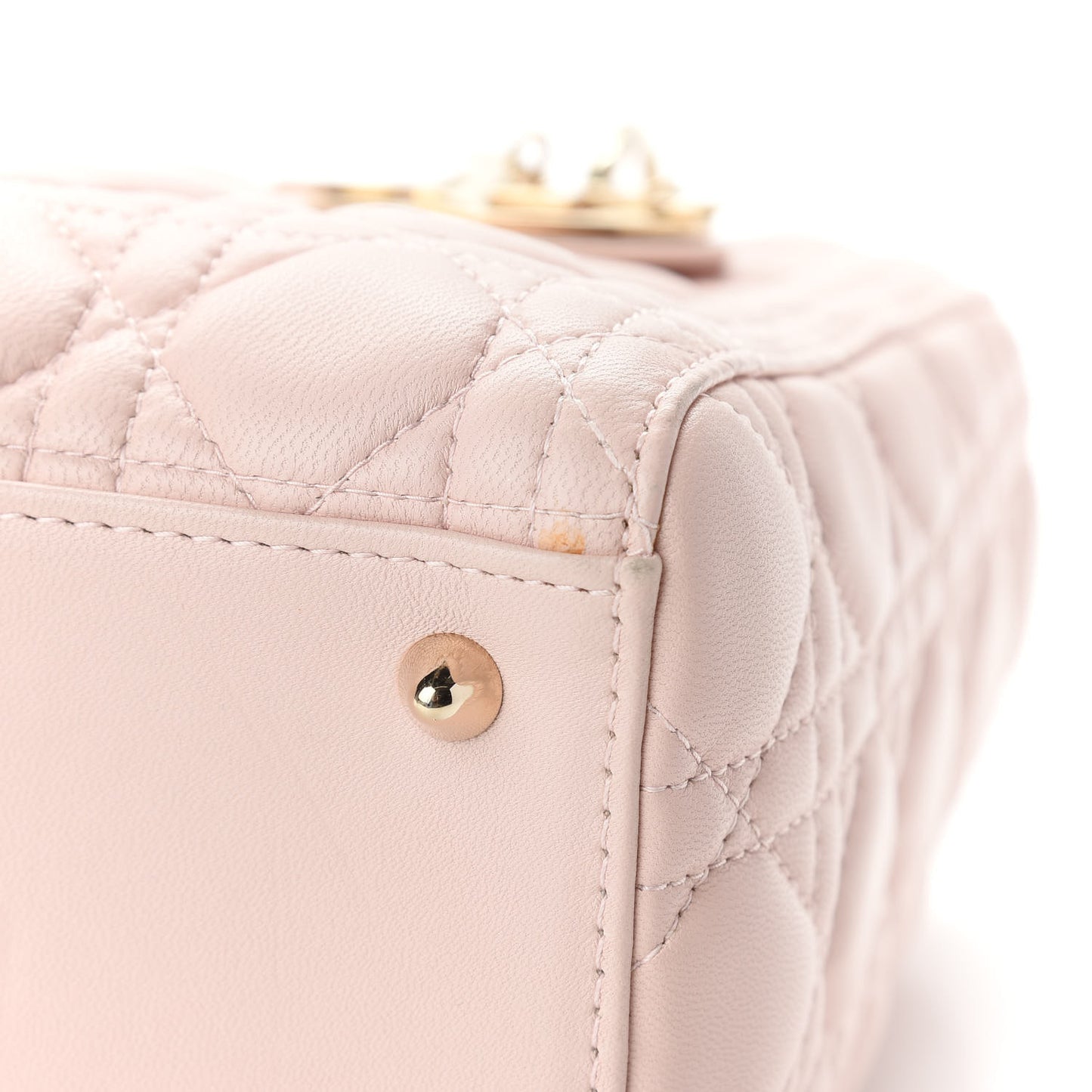 Lambskin Cannage Medium Lady Dior Light Pink