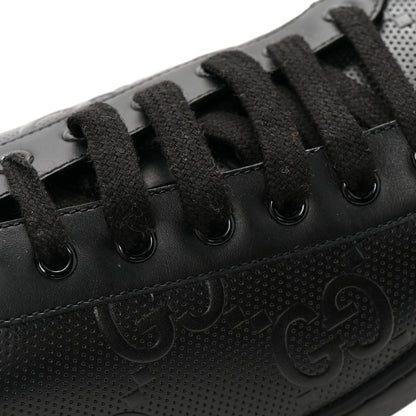 Gucci Calfskin GG Tennis Embossed Mens Ace Sneakers 11 Black 10 of 11