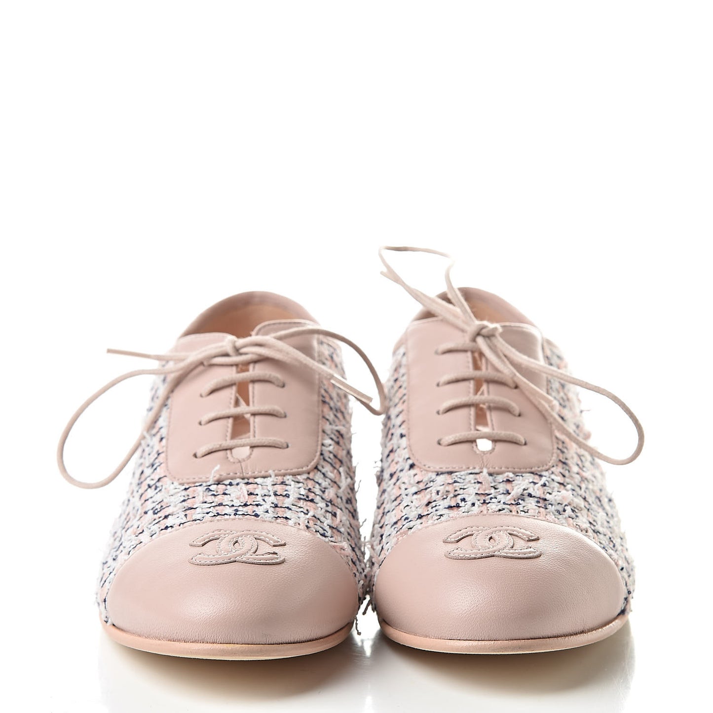 Tweed Cap Toe CC Lace Up Oxford 36.5 Pink