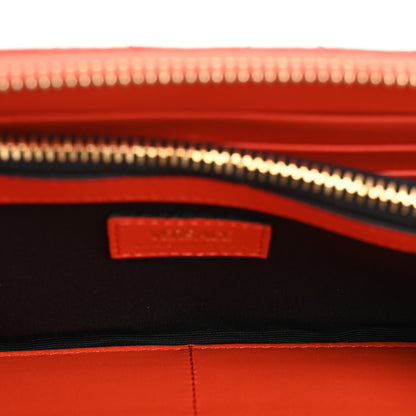Versace Nappa Quilted Medusa Zip Around Wallet Dark Orange 5 of 10