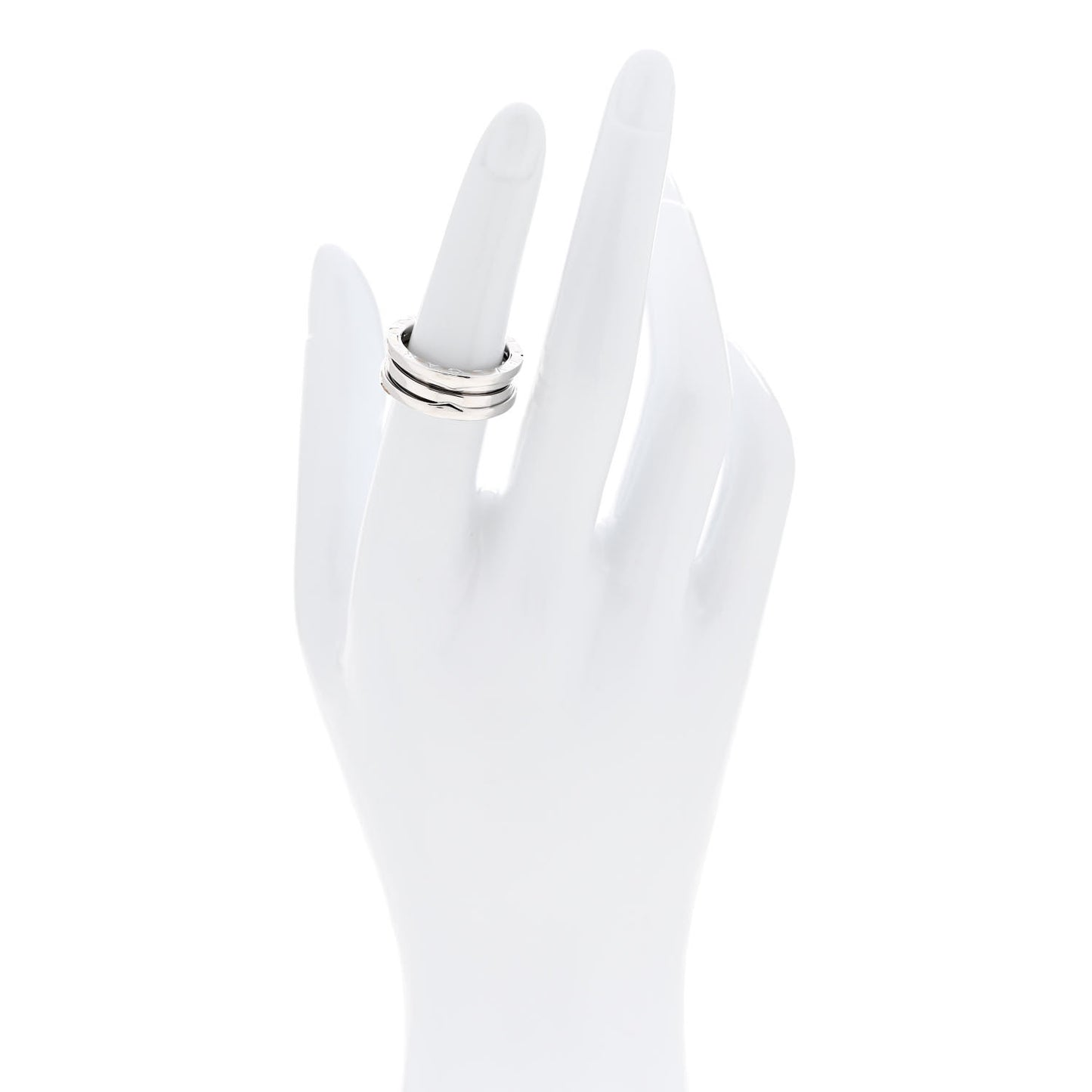 18K White Gold B.Zero1 Two-Band Ring 53 6.5