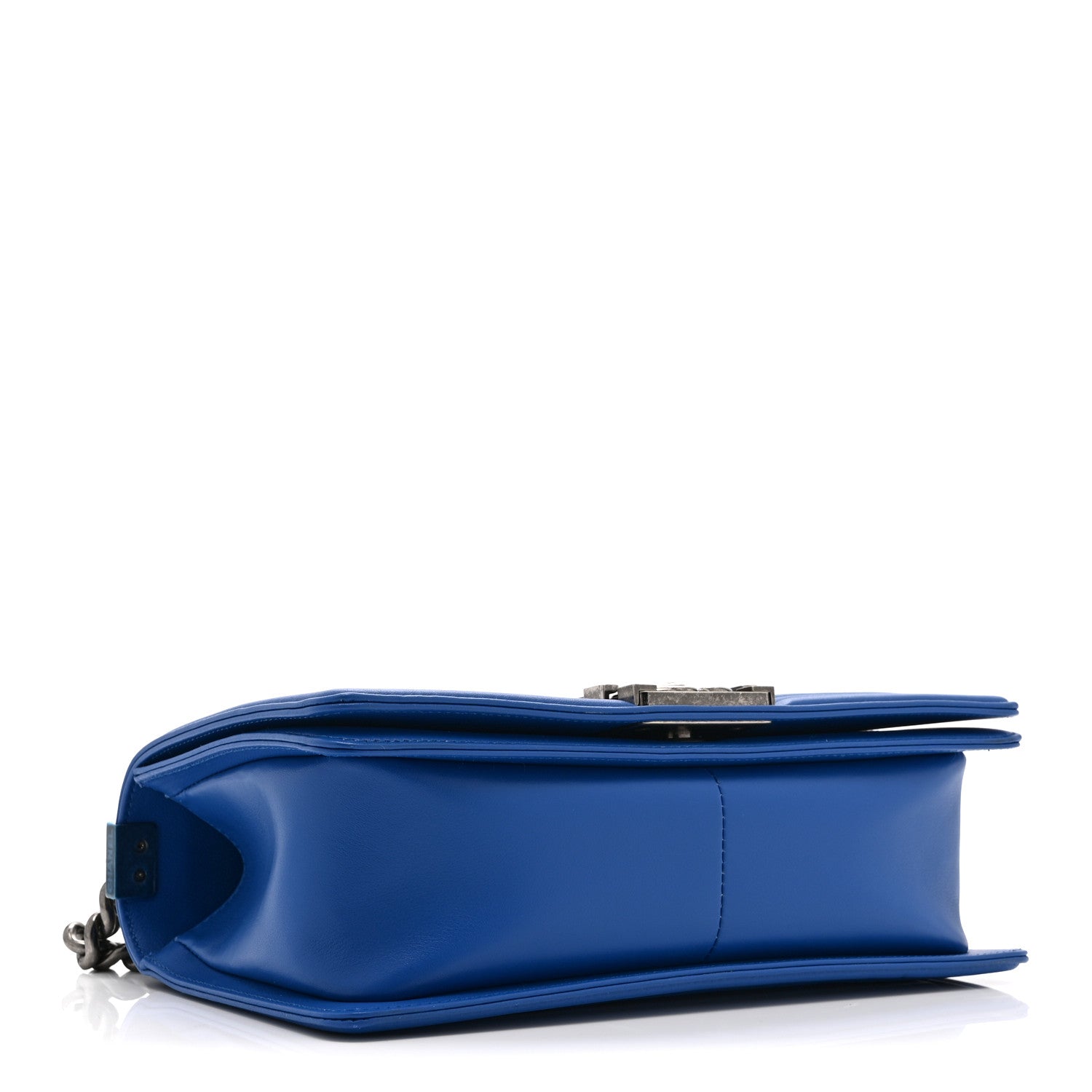 Chanel Lambskin Chevron Quilted Medium Boy Flap Blue 4 of 10