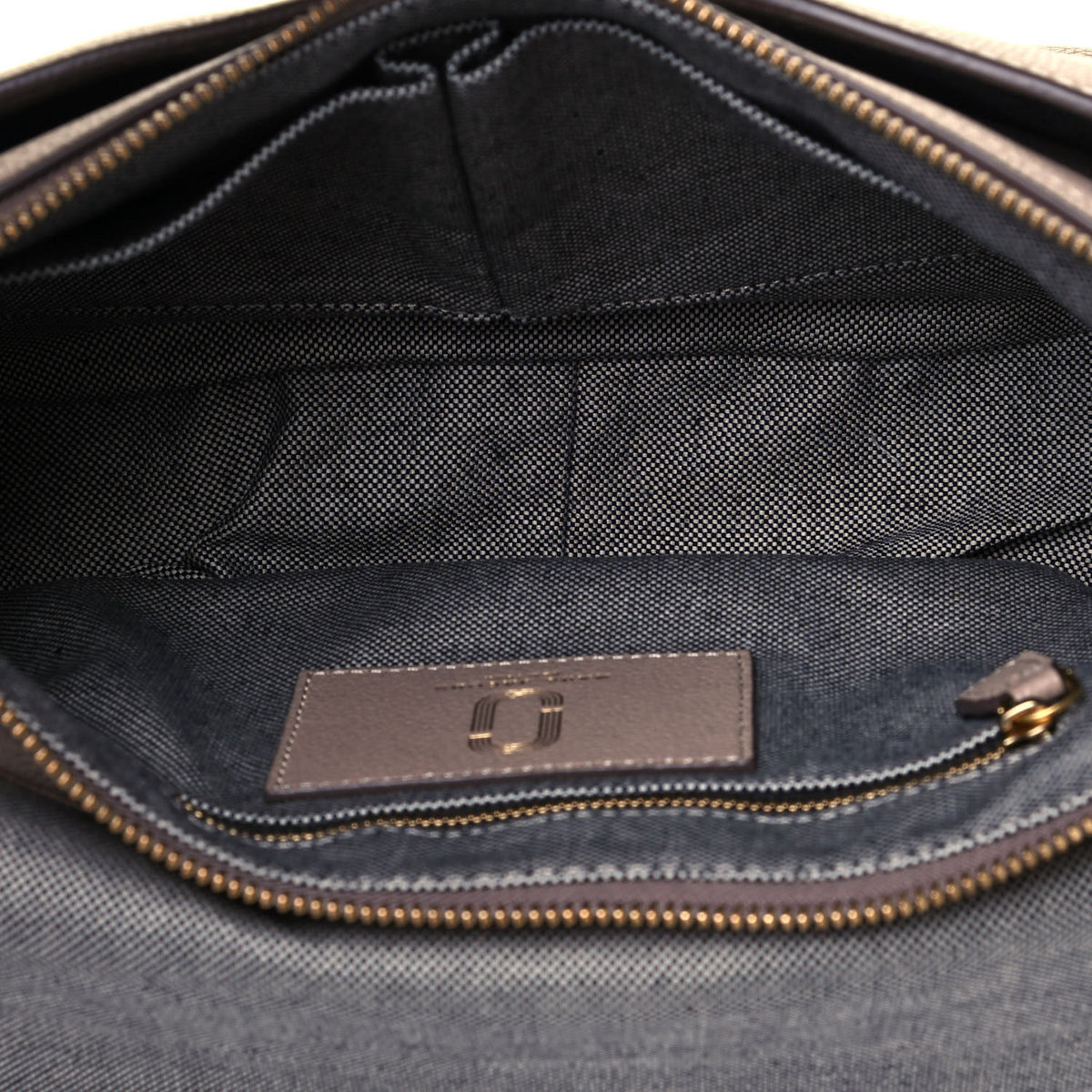 Calfskin Interlock Courier Messenger Taupe