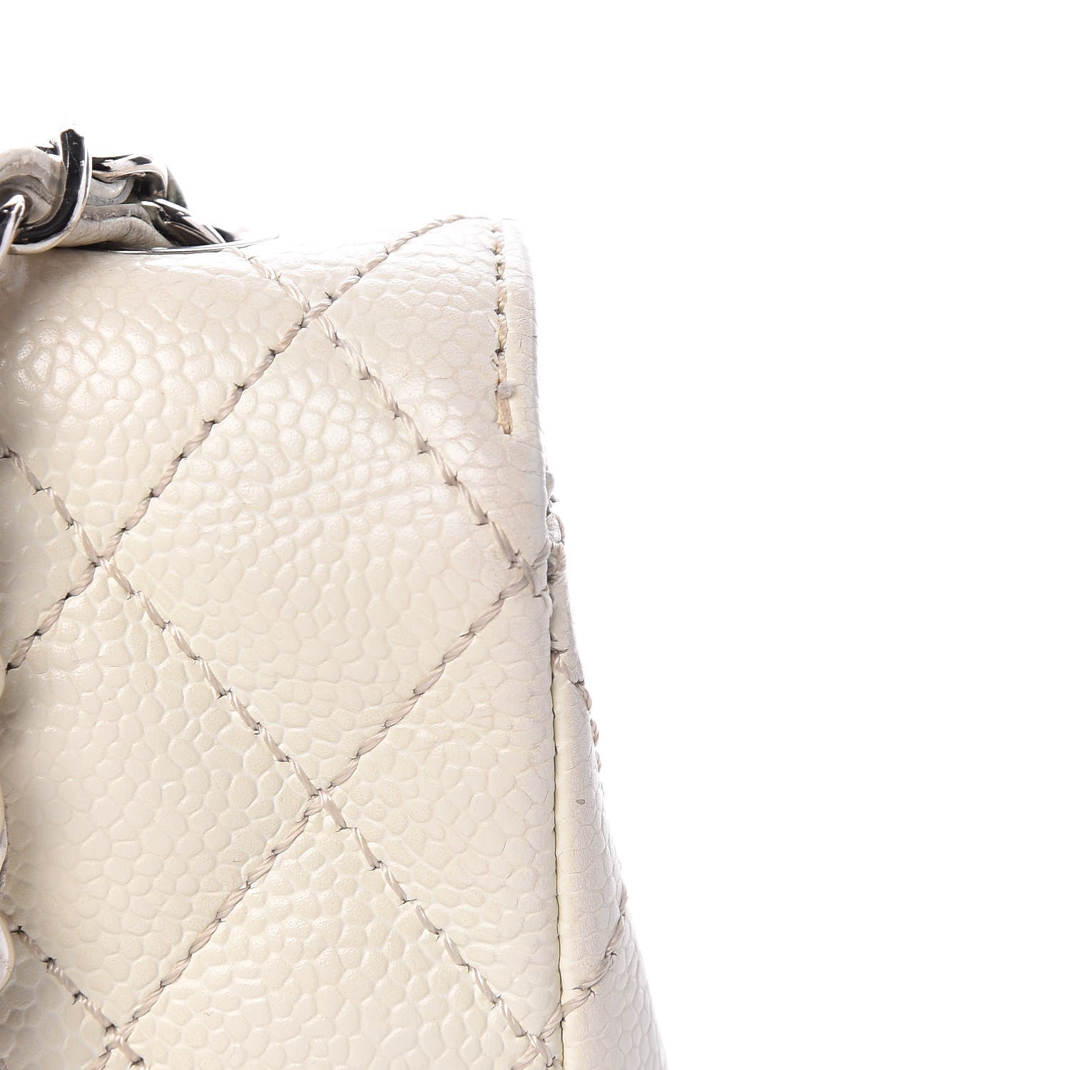 Chanel Caviar Quilted East West Flap White 18 of 18