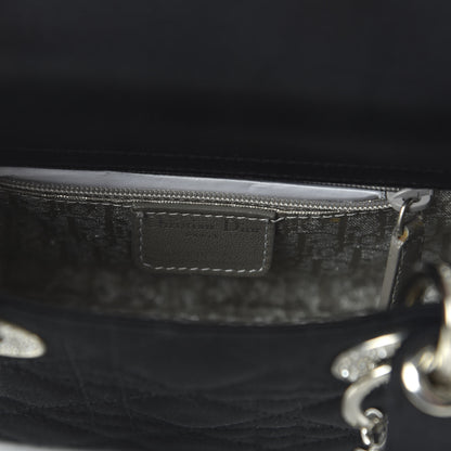 Christian Dior Satin Swarovski Crystal Cannage Mini Lady Dior Black 8 of 9