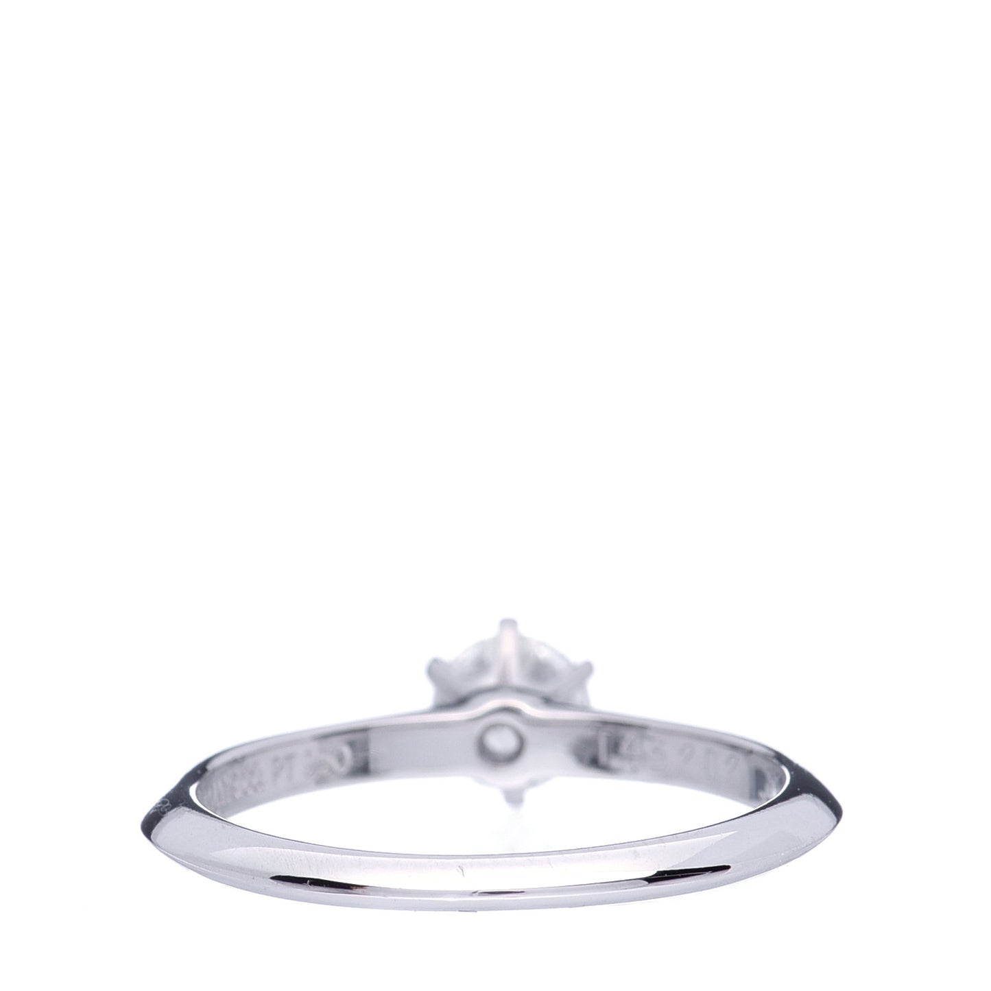 Platinum Diamond .39ct Solitaire Engagement Ring 51 5.75