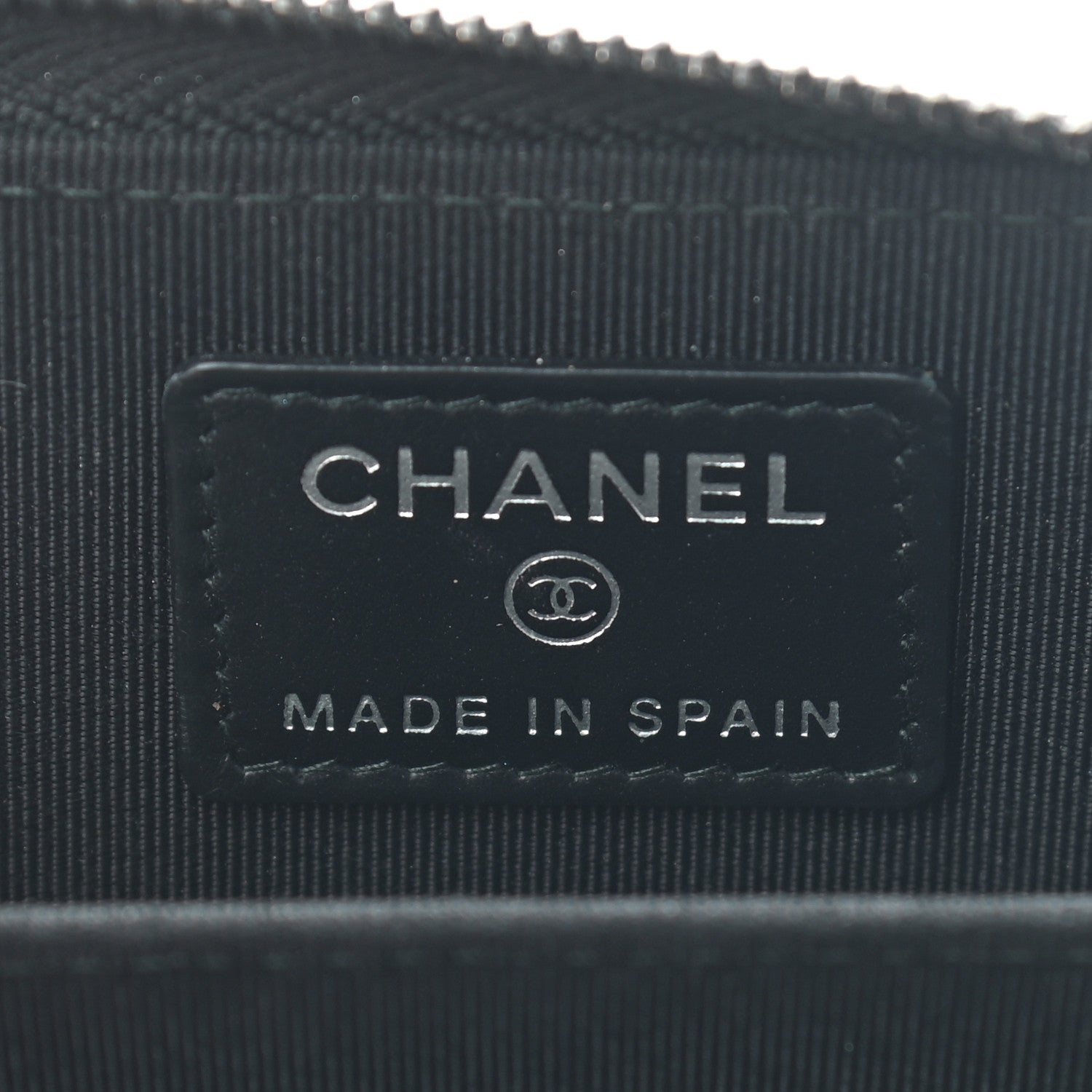 Chanel Aged Calfskin Quilted Zip Coin Purse So Black 6 of 7