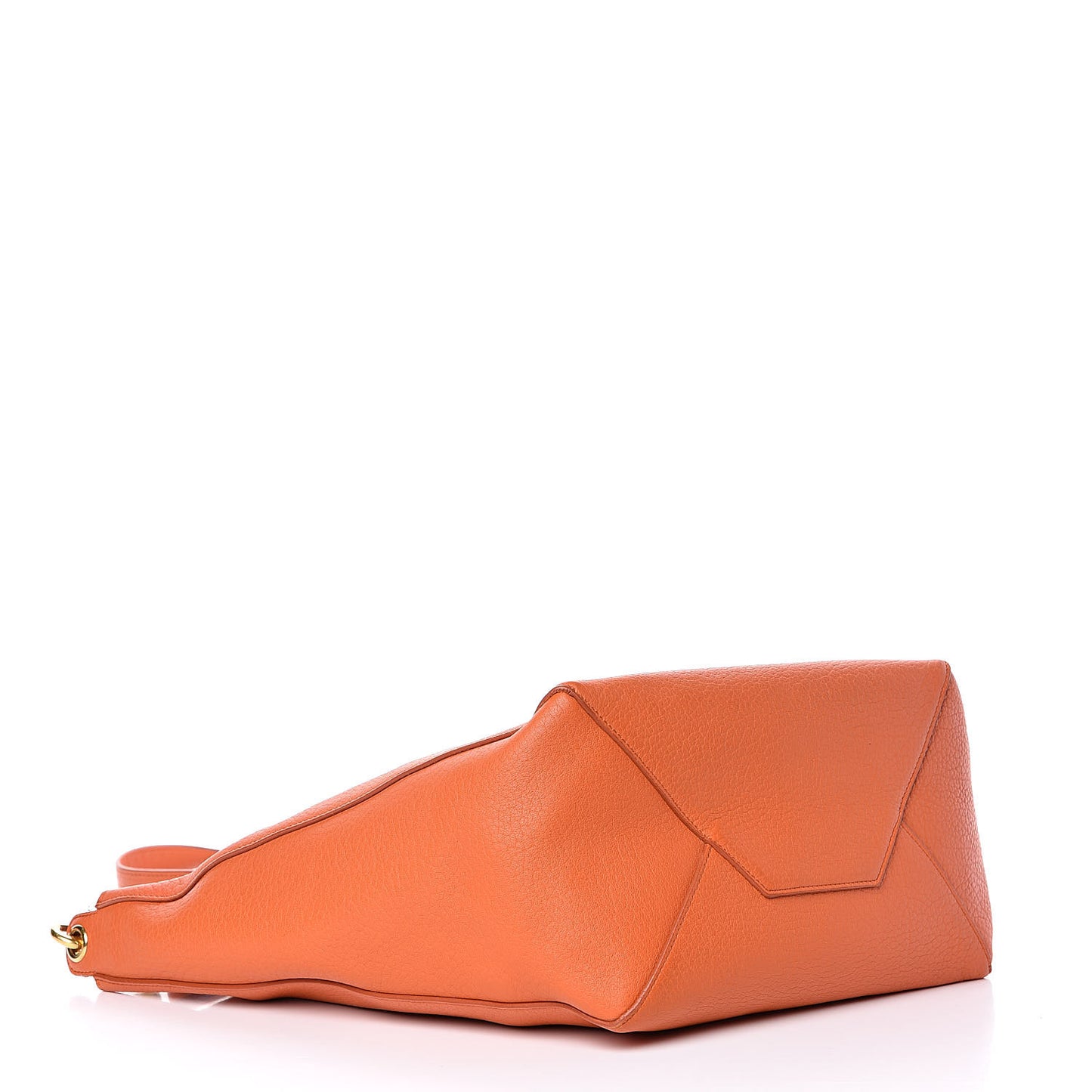 Crisp Calfskin Medium Zipped Hobo Orange