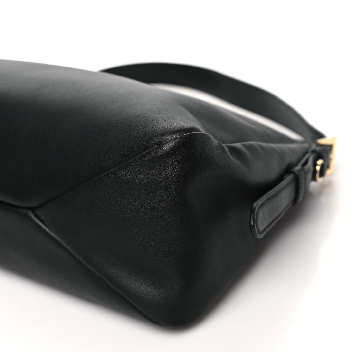 Soft Calfskin Aimee Shoulder Bag Black