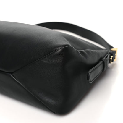 Prada Soft Calfskin Aimee Shoulder Bag Black 9 of 9