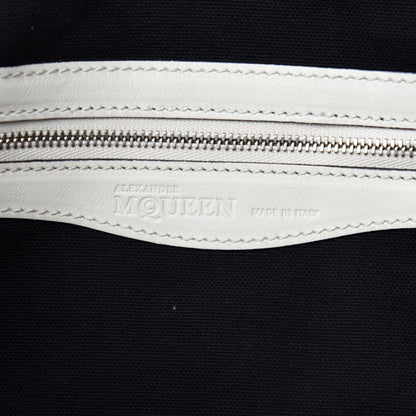 Alexander McQueen Calfskin Whipstitch Folk Tote White 21 of 22