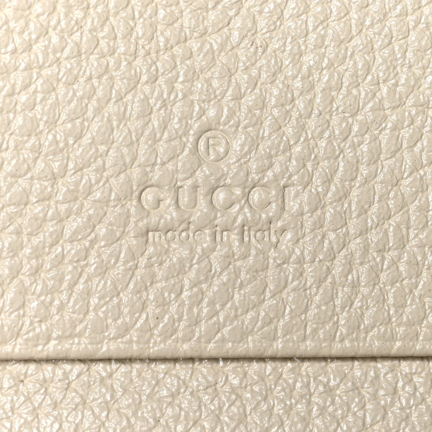 Gucci Grainy Calfskin Zumi Chain Card Case Wallet White 6 of 7