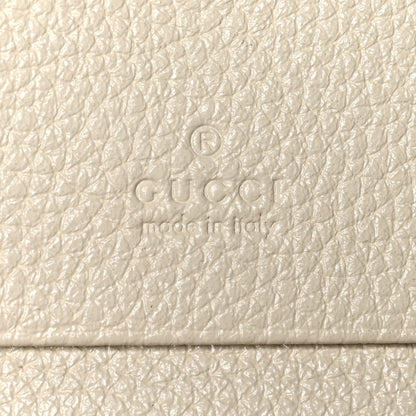 Gucci Grainy Calfskin Zumi Chain Card Case Wallet White 6 of 7