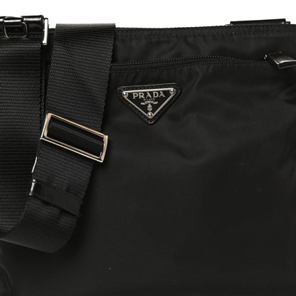 Prada Nylon Vela Flat Messenger Bag Black 8 of 10