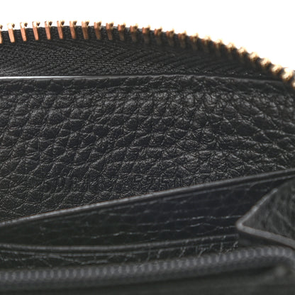 Gucci Pebbled Calfskin Soho Zip Around Wallet Black 7 of 9