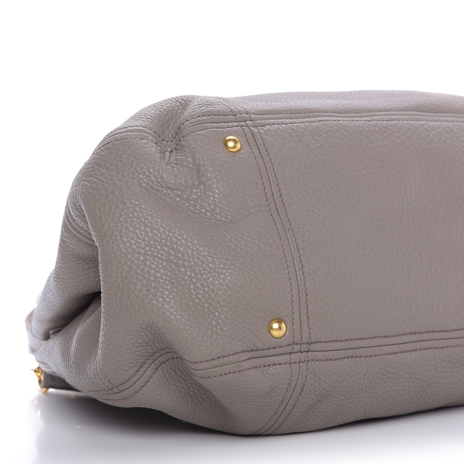 Miu Miu Vitello Daino Top Handle Tote Argilla 7 of 12