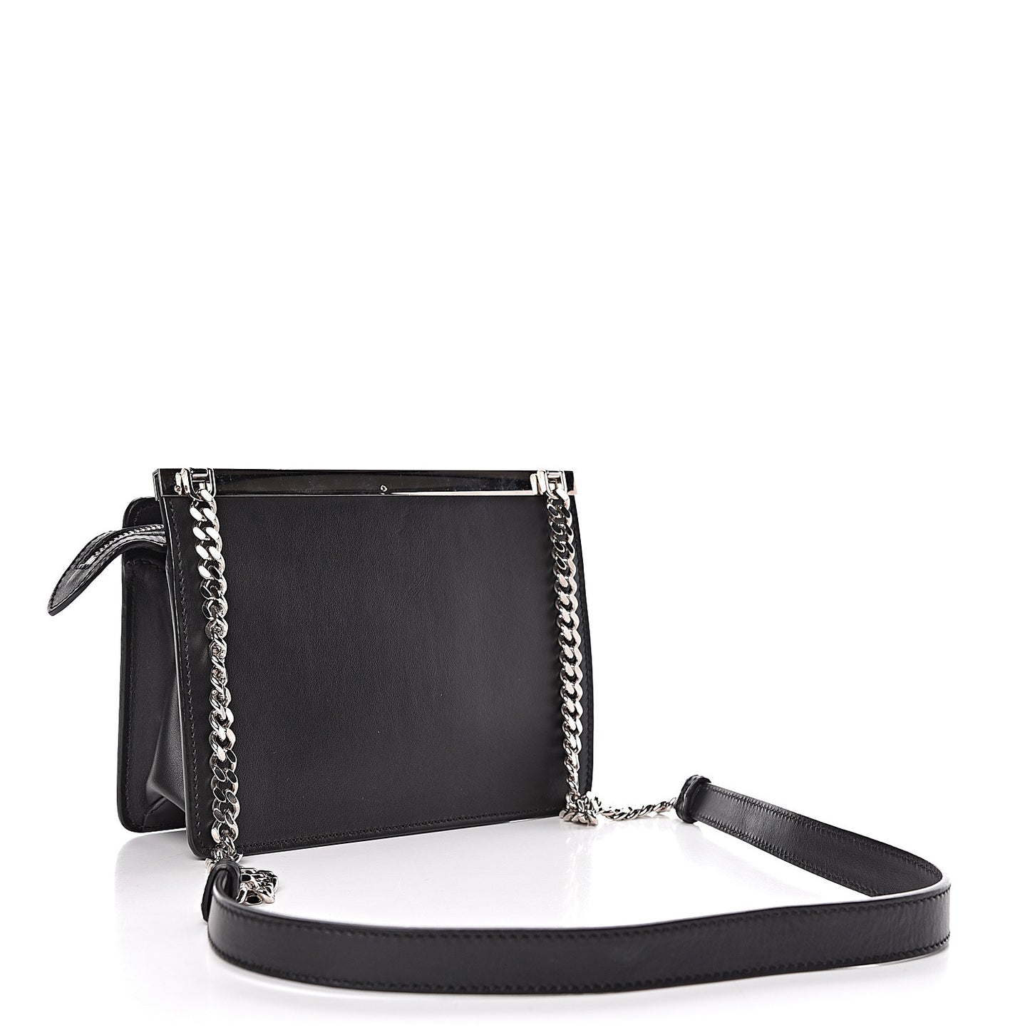 Vitello Demi Jour Studded Shoulder Bag Black