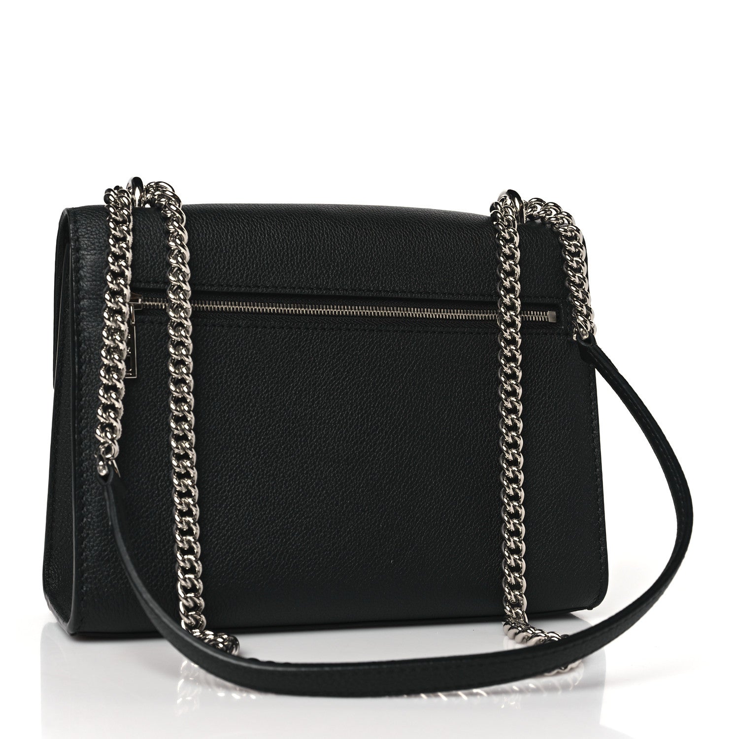 Louis Vuitton Soft Calfskin Mylockme Chain Bag BB Black 3 of 9