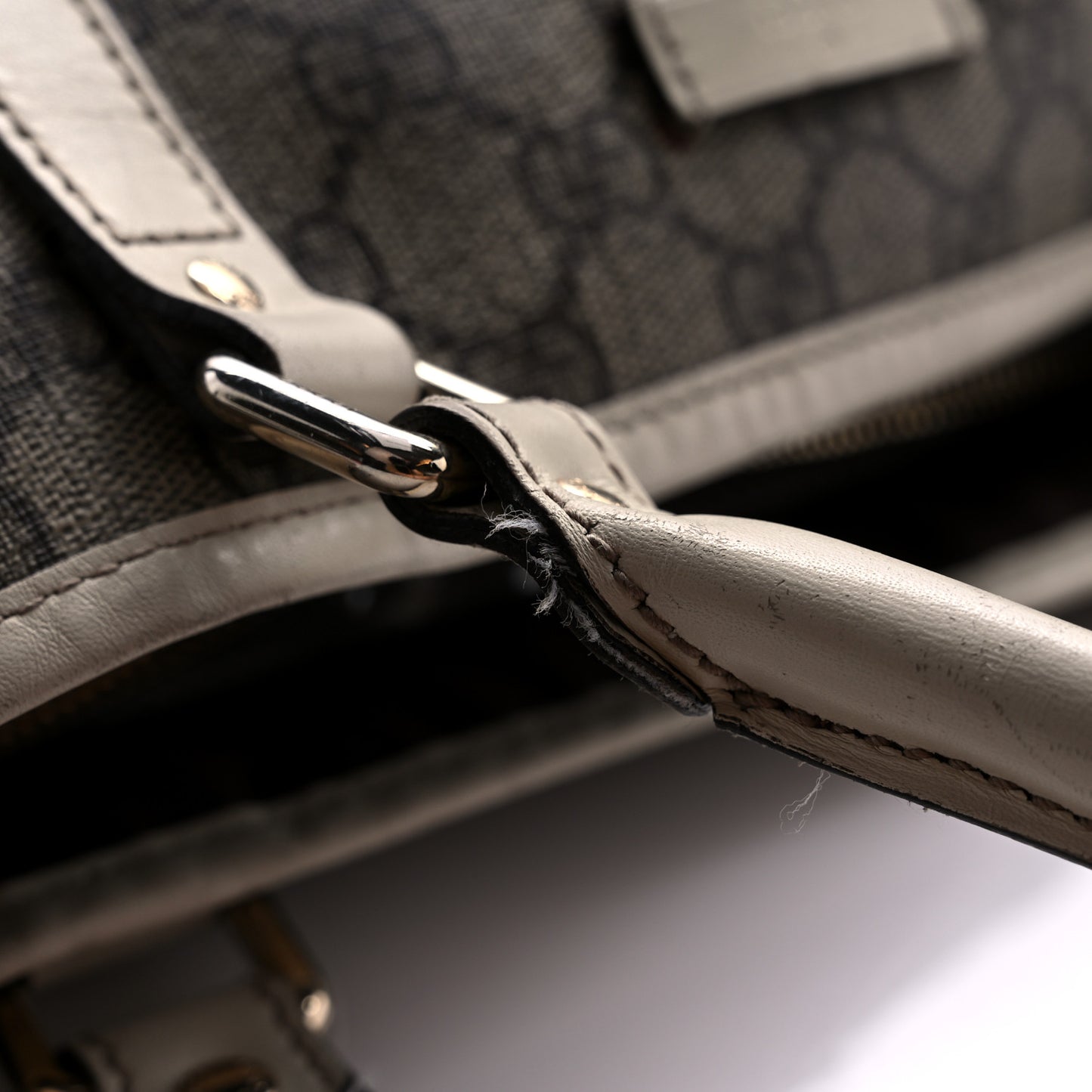 GG Plus Monogram Joy Vertical Tote Off White