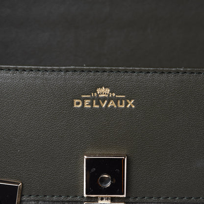 Delvaux Calf Hair MM Tempete Satchel Kaki 10 of 12