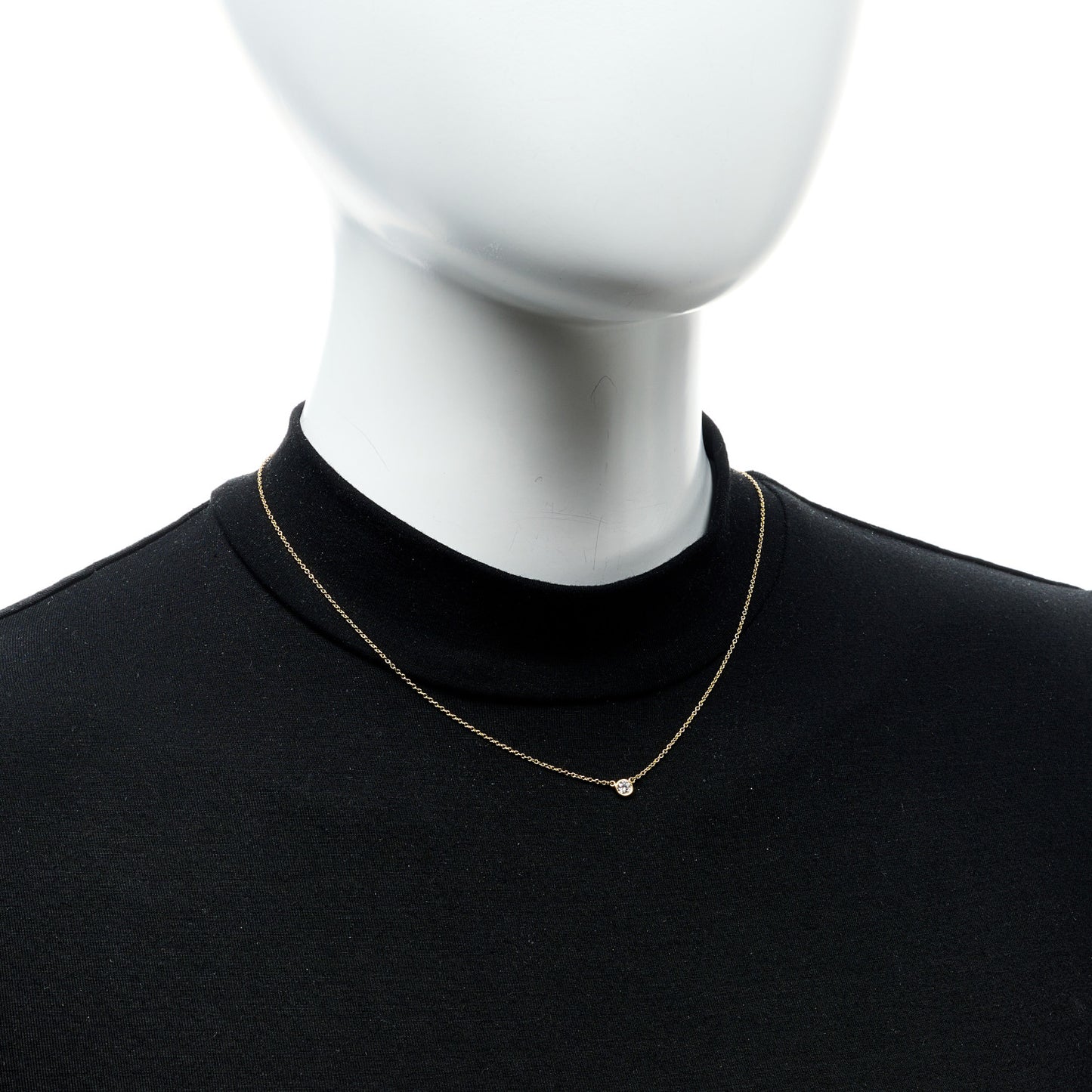 18K Yellow Gold Diamond .14ct Elsa Peretti Diamonds by the Yard Pendant Necklace