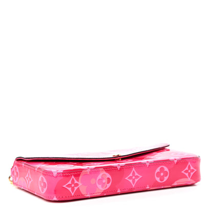 Louis Vuitton Vernis Valentine Pochette Felicie Chain Wallet Fuchsia 5 of 11
