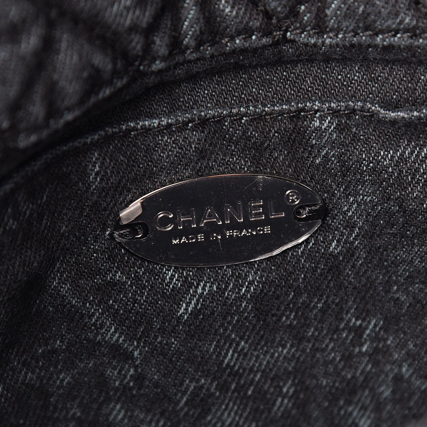 Denim Quilted Small Denimpression Flap Blue Black