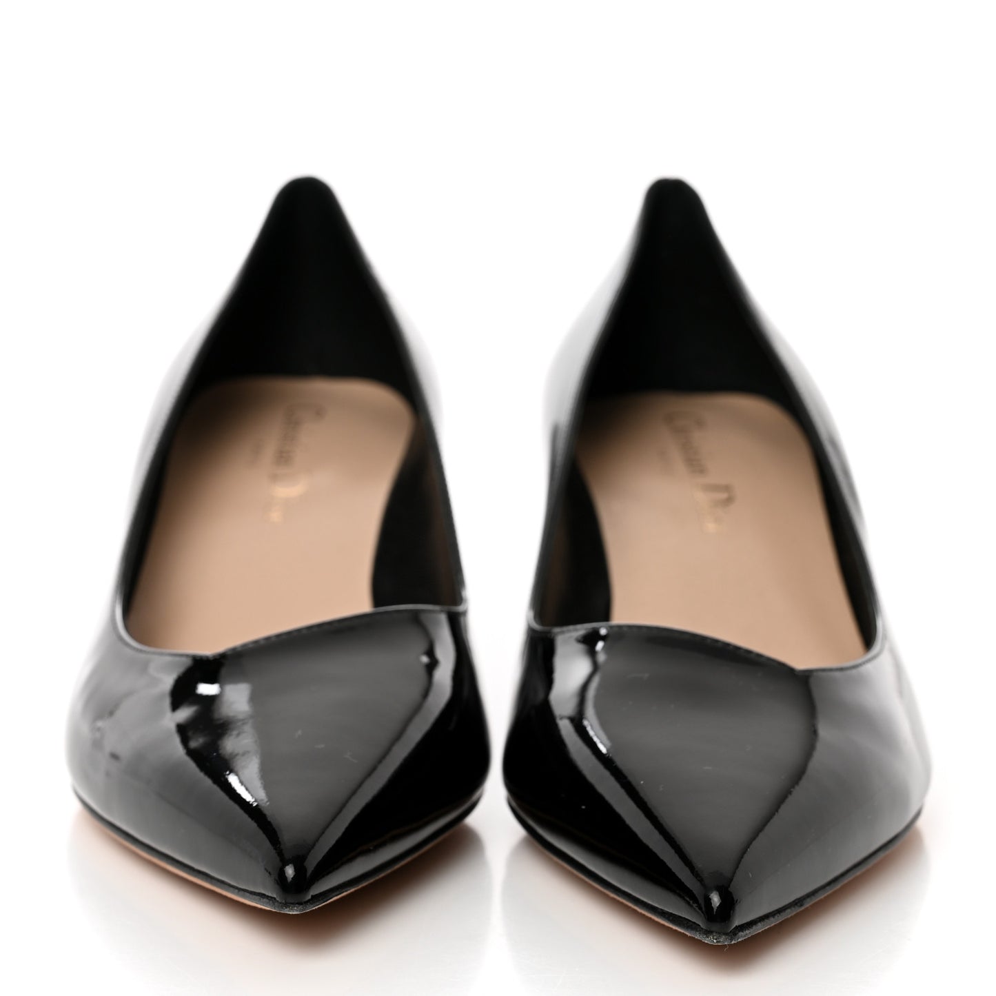 Patent Pointed Toe Low Heel Uniform Pumps 37 Black
