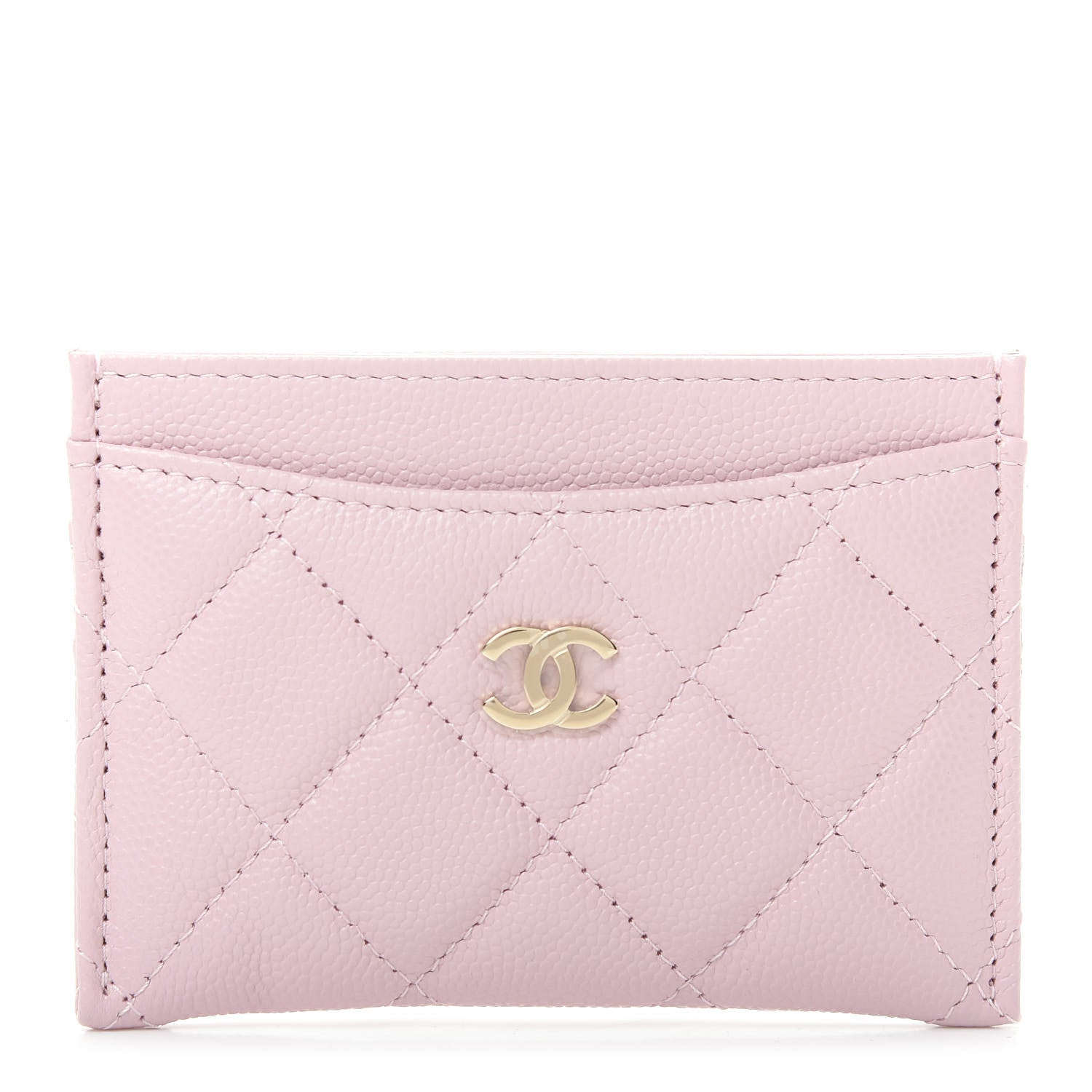 Chanel Caviar Quilted Card Holder Light Pink 1 of 9