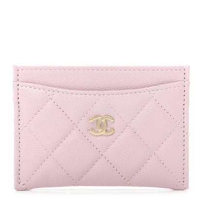 Chanel Caviar Quilted Card Holder Light Pink 1 of 9