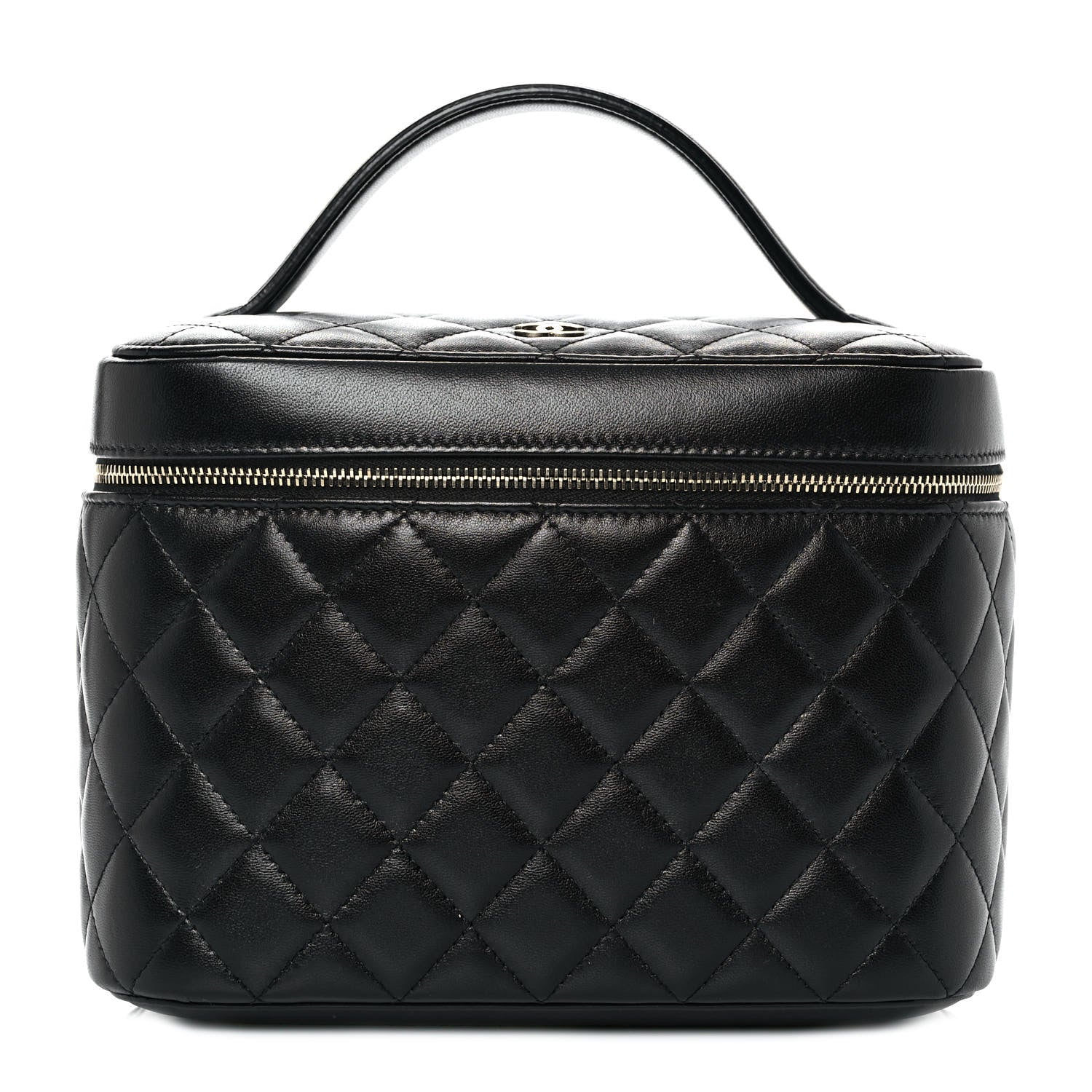 Chanel Lambskin Quilted Large Vanity Pouch Black 1 of 10