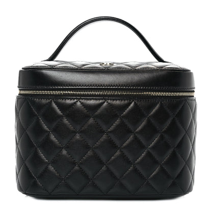 Chanel Lambskin Quilted Large Vanity Pouch Black 1 of 10