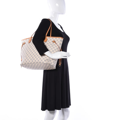 Louis Vuitton Damier Azur Neo Neverfull MM Rose Ballerine 2 of 8