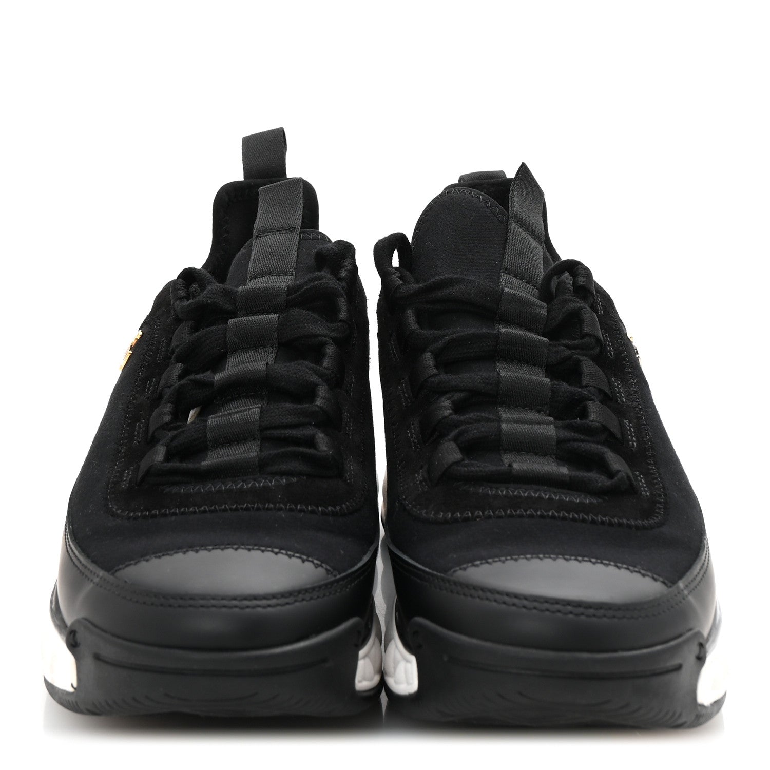 Chanel Velvet Calfskin Mixed Fibers CC Sneakers 38 Black 3 of 10