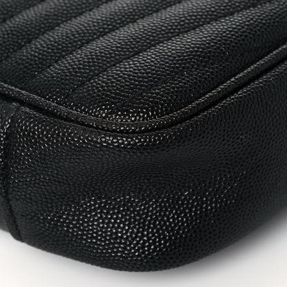 Saint Laurent Grain De Poudre Matelasse Monogram Mini Lou Camera Bag Black 9 of 13