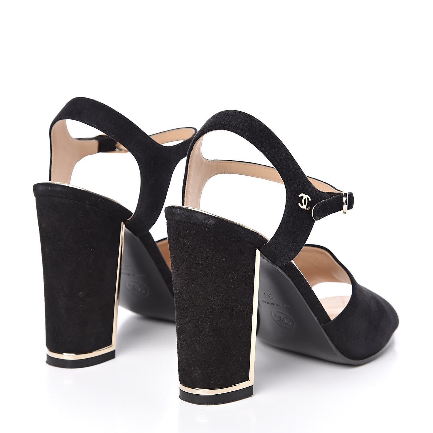 Suede Sandals 37 Black