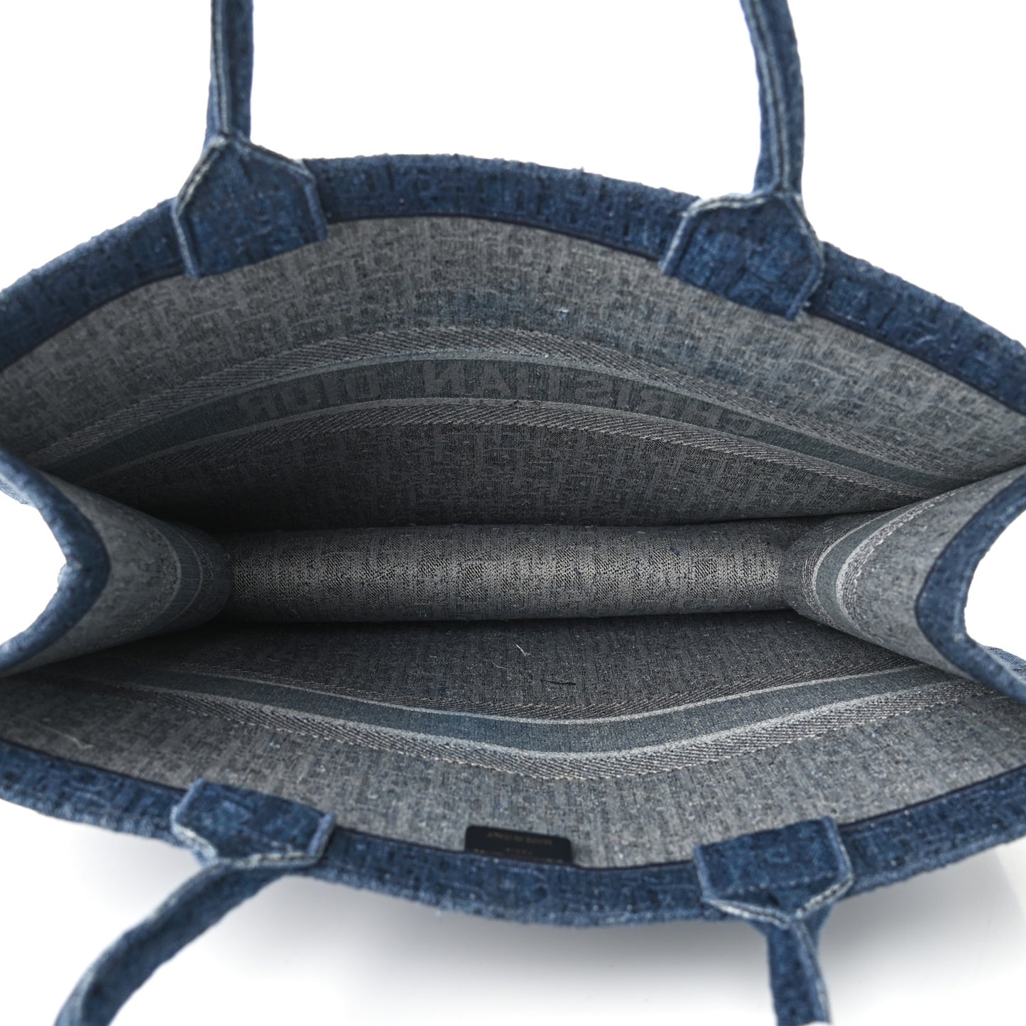 Oblique Denim Book Tote Denim Blue