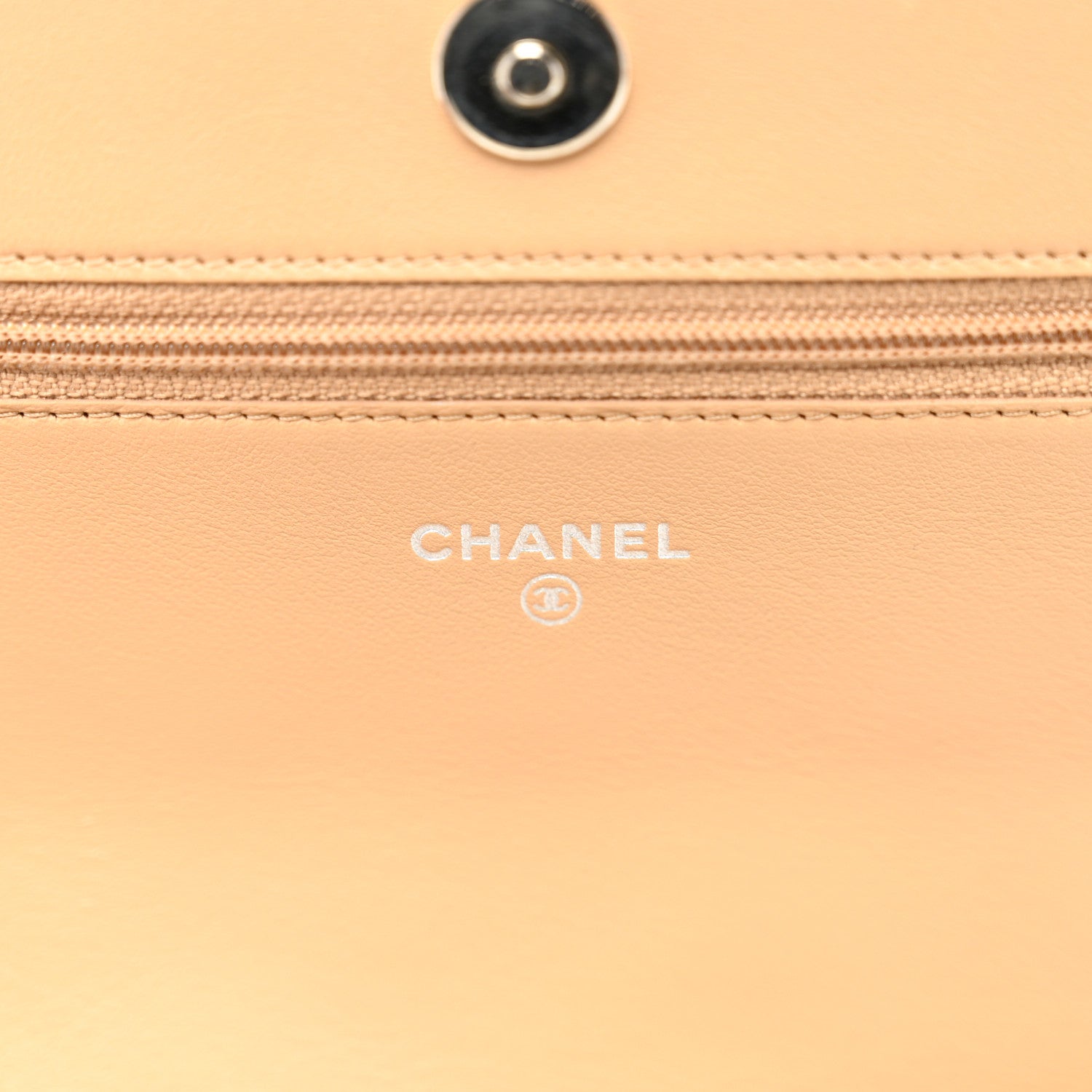 Chanel Caviar Quilted Boy Wallet On Chain WOC Dark Beige 6 of 13