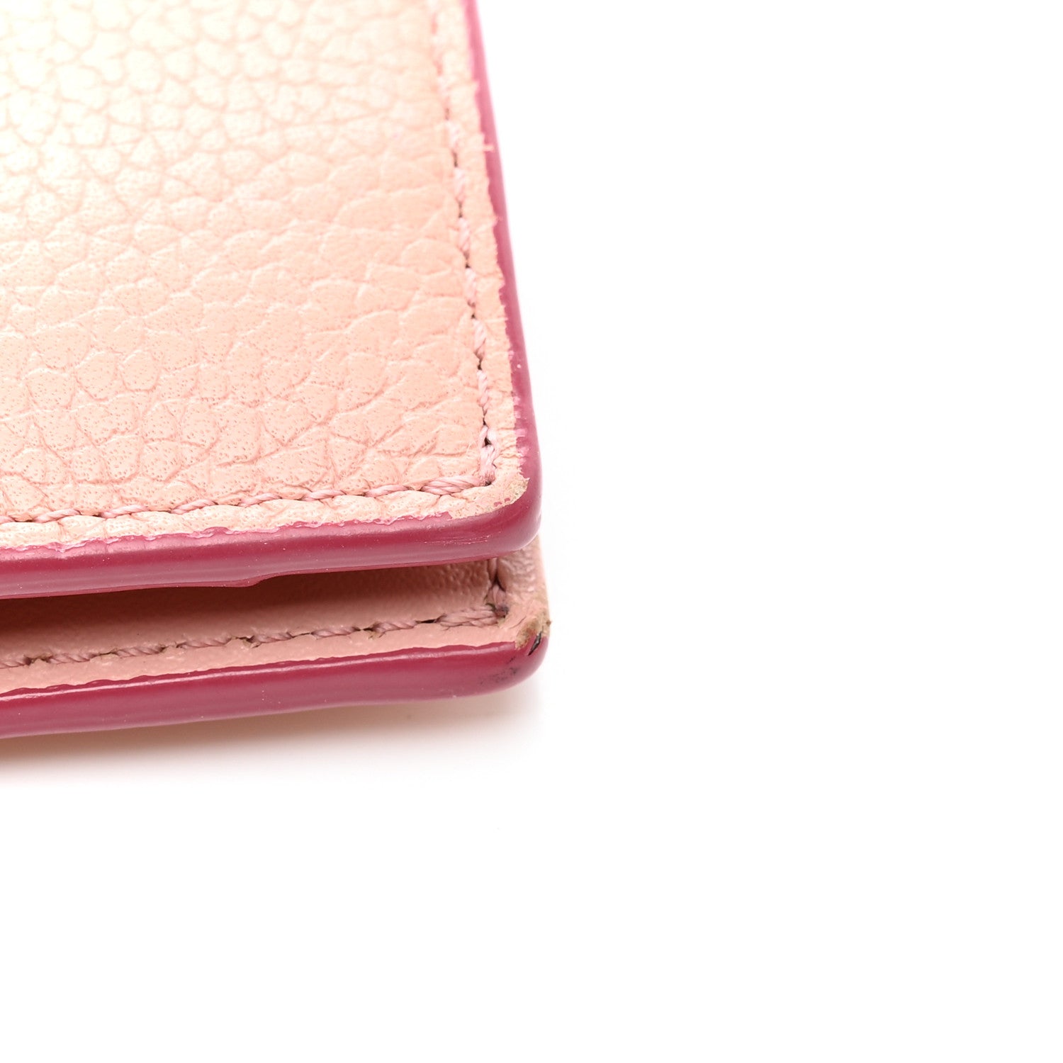 MCM Grained Calfskin Mina Mini Wallet Pink Blush 13 of 14